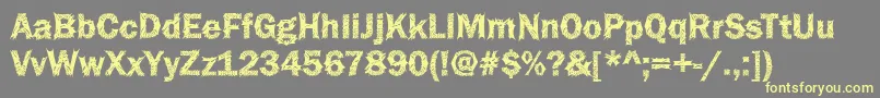 フォントFunky36Bold – 黄色のフォント、灰色の背景
