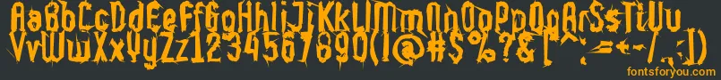 Supercaligrafilisticexpialidoc Font – Orange Fonts on Black Background