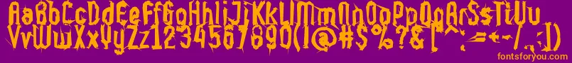 Supercaligrafilisticexpialidoc Font – Orange Fonts on Purple Background