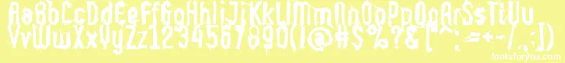 Supercaligrafilisticexpialidoc Font – White Fonts on Yellow Background