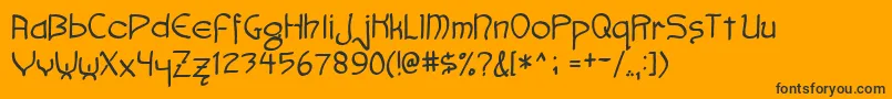 Faemoot4s Font – Black Fonts on Orange Background