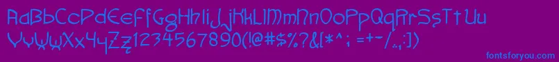 Faemoot4s Font – Blue Fonts on Purple Background