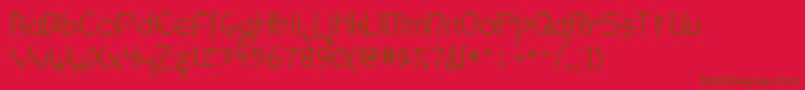 Faemoot4s Font – Brown Fonts on Red Background
