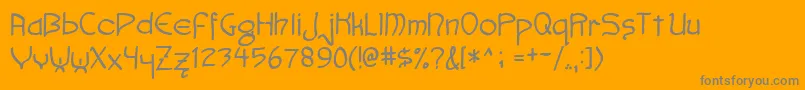 Faemoot4s Font – Gray Fonts on Orange Background