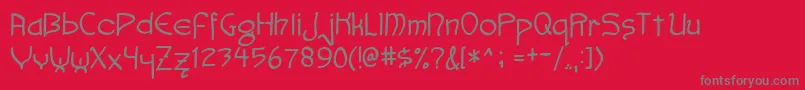 Faemoot4s Font – Gray Fonts on Red Background