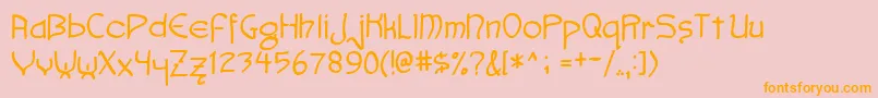 Faemoot4s Font – Orange Fonts on Pink Background