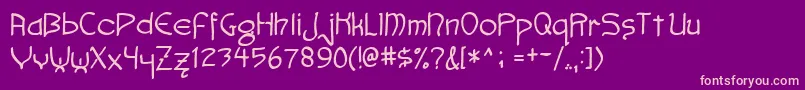 Faemoot4s Font – Pink Fonts on Purple Background