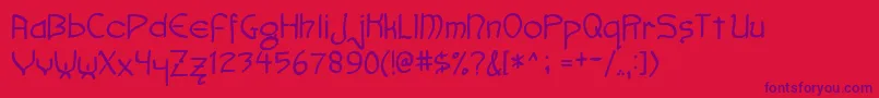 Faemoot4s Font – Purple Fonts on Red Background
