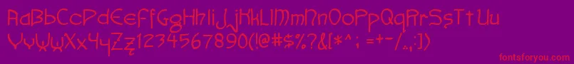 Faemoot4s Font – Red Fonts on Purple Background