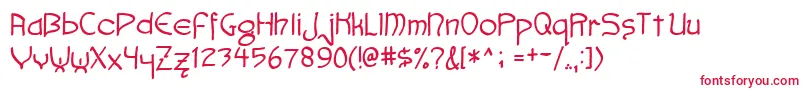 フォントFaemoot4s – 赤い文字