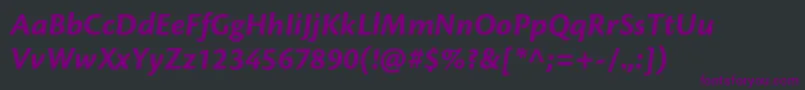 Fonte CronosproBoldcaptit – fontes roxas em um fundo preto