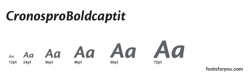 Размеры шрифта CronosproBoldcaptit