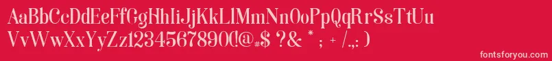 SoriaFont Font – Pink Fonts on Red Background