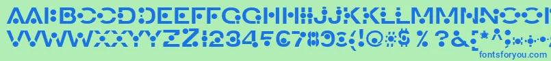 フォントAn – 青い文字は緑の背景です。