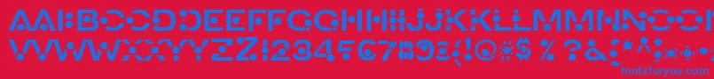 An Font – Blue Fonts on Red Background