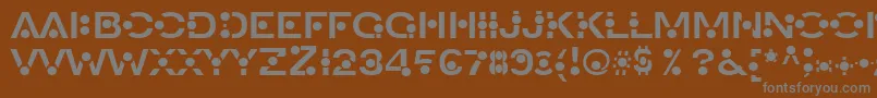 フォントAn – 茶色の背景に灰色の文字