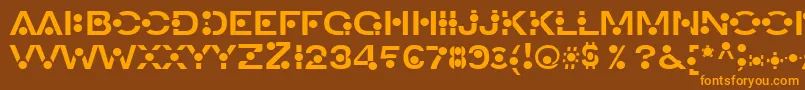 An Font – Orange Fonts on Brown Background