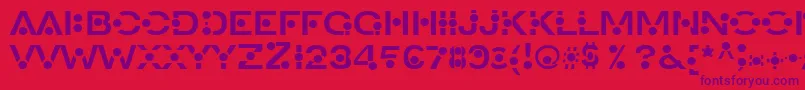 An Font – Purple Fonts on Red Background