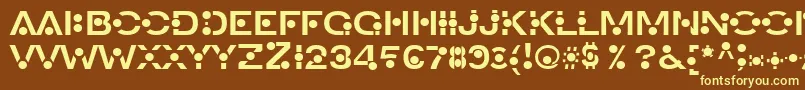 An Font – Yellow Fonts on Brown Background