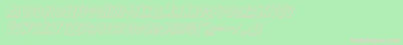 Youngfrank3Dital Font – Pink Fonts on Green Background