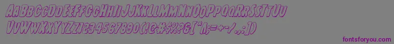 Шрифт Youngfrank3Dital – фиолетовые шрифты на сером фоне