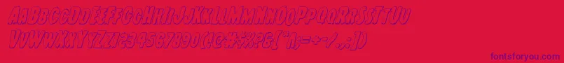 Youngfrank3Dital Font – Purple Fonts on Red Background