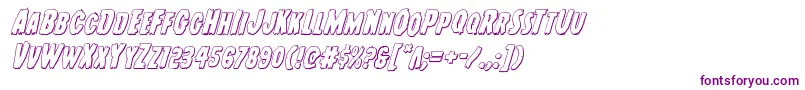 Youngfrank3Dital Font – Purple Fonts on White Background