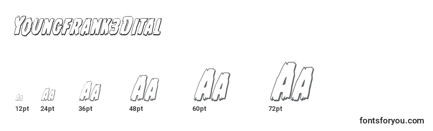 Youngfrank3Dital Font Sizes