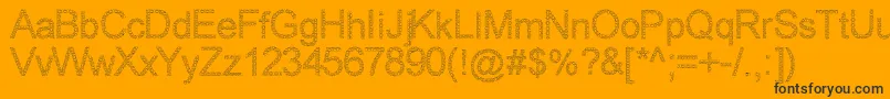 WovenBrickOutline Font – Black Fonts on Orange Background