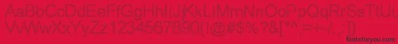 WovenBrickOutline Font – Black Fonts on Red Background