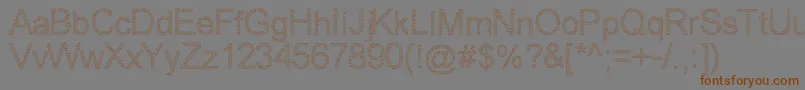 WovenBrickOutline Font – Brown Fonts on Gray Background