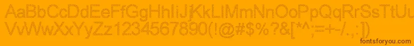 WovenBrickOutline Font – Brown Fonts on Orange Background