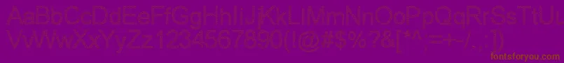 WovenBrickOutline-Schriftart – Braune Schriften auf violettem Hintergrund