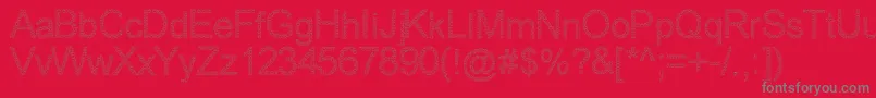 WovenBrickOutline Font – Gray Fonts on Red Background