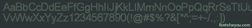 WovenBrickOutline Font – Green Fonts on Black Background