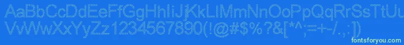 WovenBrickOutline Font – Green Fonts on Blue Background