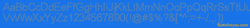 WovenBrickOutline Font – Orange Fonts on Blue Background