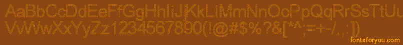 WovenBrickOutline Font – Orange Fonts on Brown Background