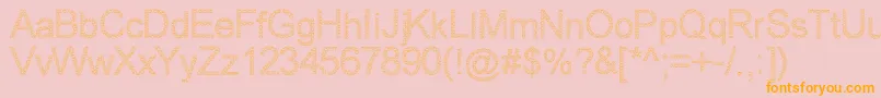 WovenBrickOutline Font – Orange Fonts on Pink Background