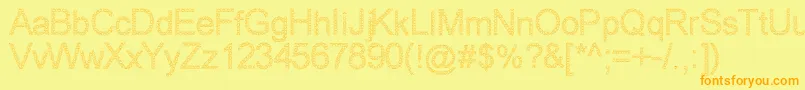 Шрифт WovenBrickOutline – оранжевые шрифты на жёлтом фоне