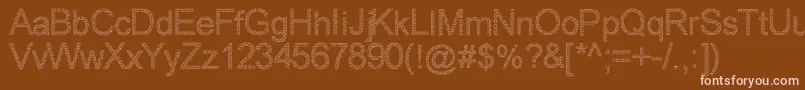 WovenBrickOutline Font – Pink Fonts on Brown Background