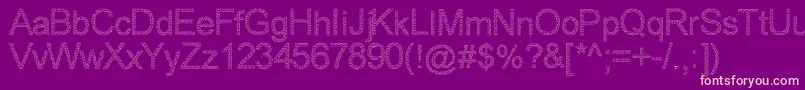 WovenBrickOutline Font – Pink Fonts on Purple Background