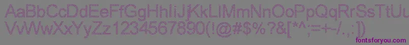 WovenBrickOutline Font – Purple Fonts on Gray Background