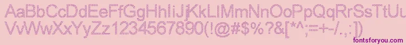 WovenBrickOutline Font – Purple Fonts on Pink Background