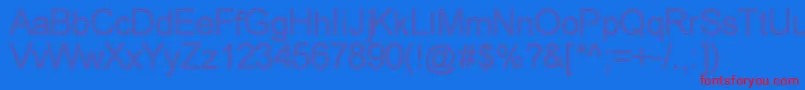 WovenBrickOutline Font – Red Fonts on Blue Background