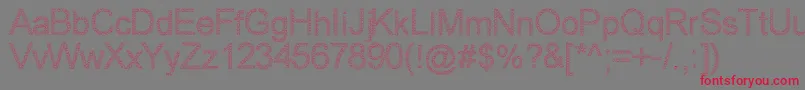 WovenBrickOutline Font – Red Fonts on Gray Background