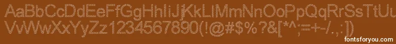 WovenBrickOutline Font – White Fonts on Brown Background