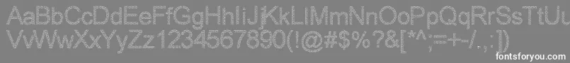 WovenBrickOutline Font – White Fonts on Gray Background