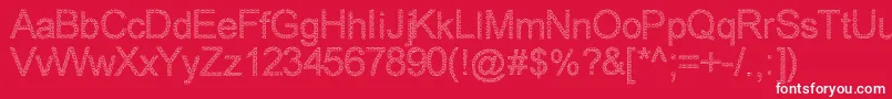 WovenBrickOutline Font – White Fonts on Red Background