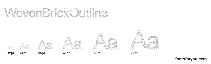 WovenBrickOutline Font Sizes